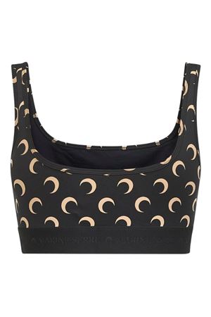 Top sportivo in jersey riciclato Moon MARINE SERRE | WUW055BCJER0001IT99